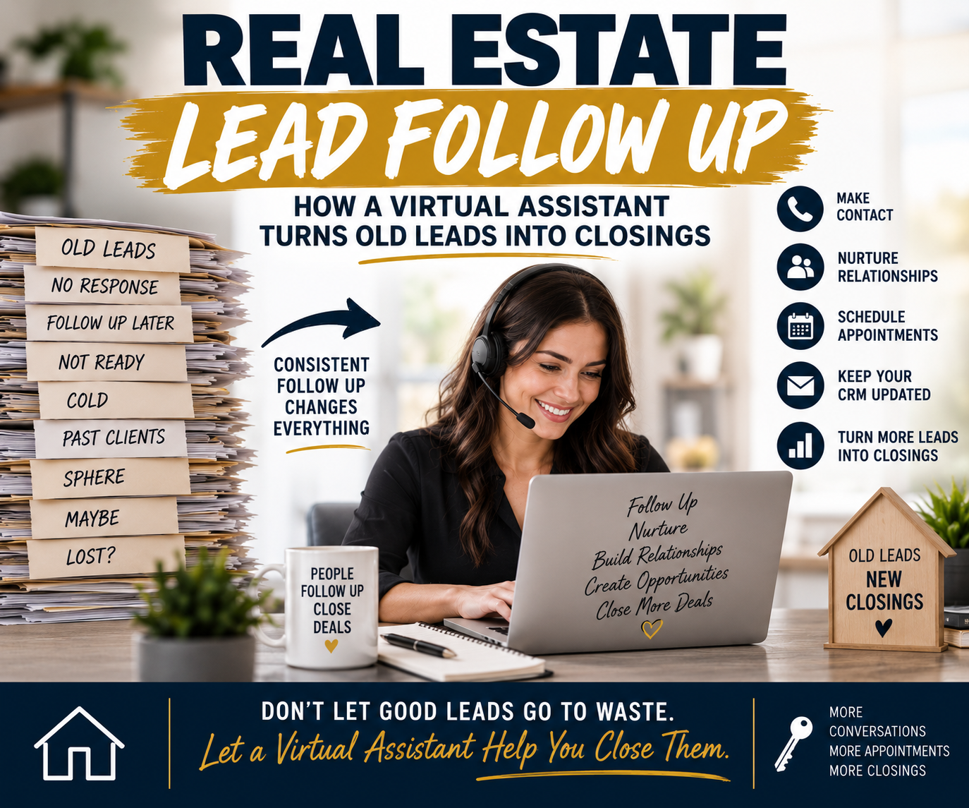 Real Estate Lead Follow Up: How a Virtual Assistant Turns Old Leads Into Closings